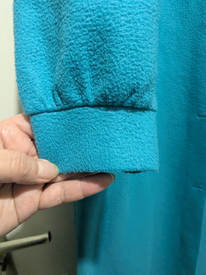 Belle robe de chambre vintage bleue turquoise. Taille 40 - photo numéro 10