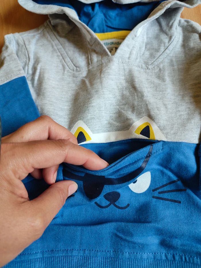 Lot ensemble neuf pantalon et sweat "jogging" Vertbaudet en 6M - photo numéro 6