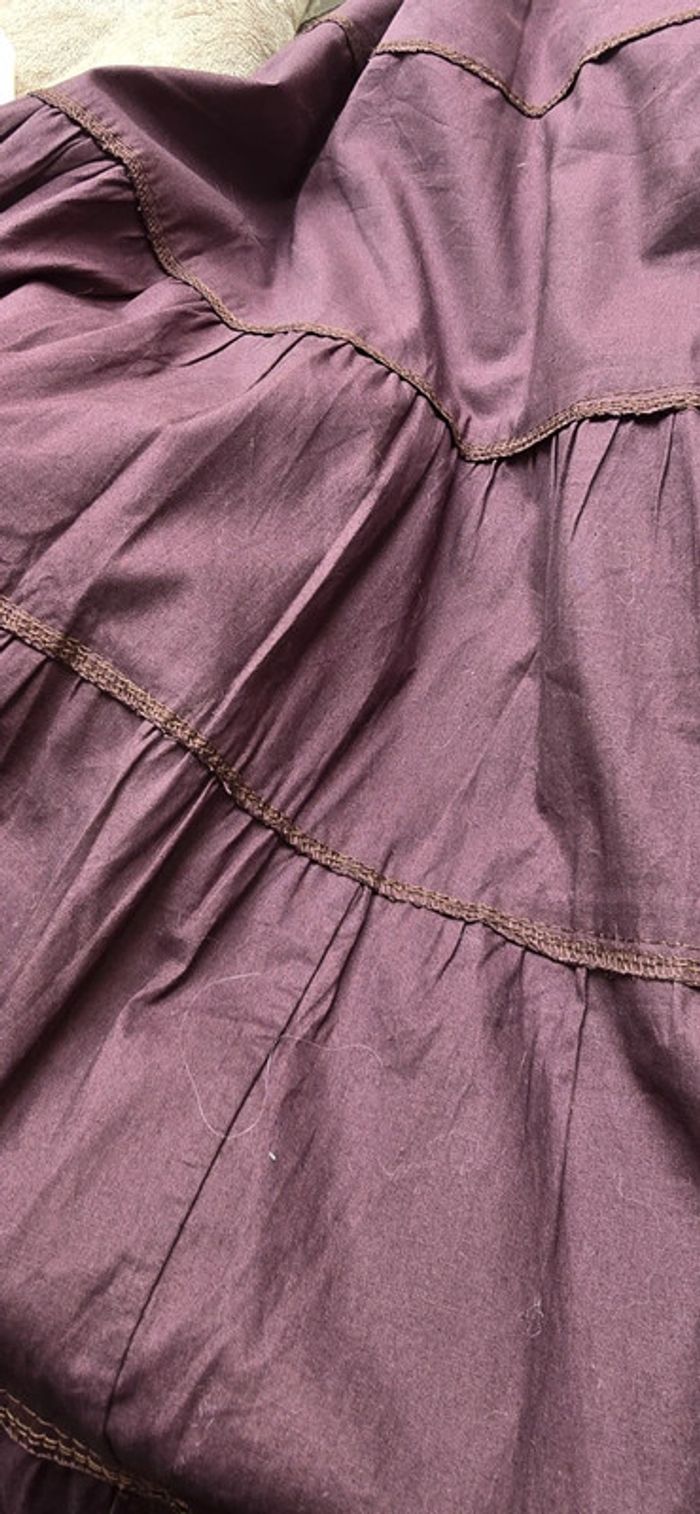 Jupe longue marron taille 1 fabriqué France. - photo numéro 7