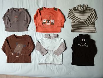 Lot de 6 Tee-shirts ML garçon 12 mois
