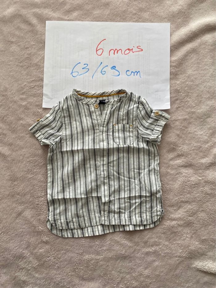 Ensemble Gilet zippé Chemisette Salopette - Kitchoun, Kiabi, In extenso - 6 mois - TBE - photo numéro 8