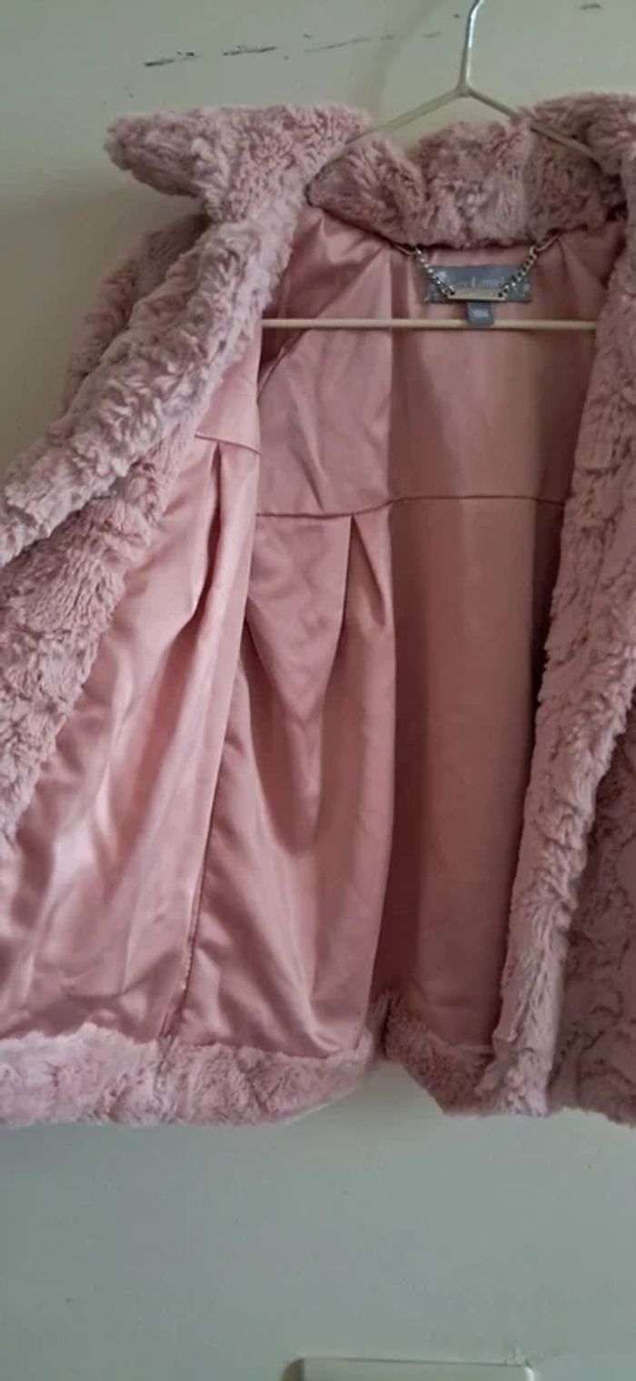 Veste fourrure fille -18 mois Guy Laroche comme neuf - photo numéro 5