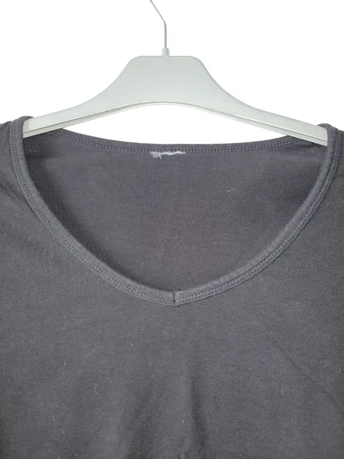 T shirt  noir manche 3/4 - photo numéro 3