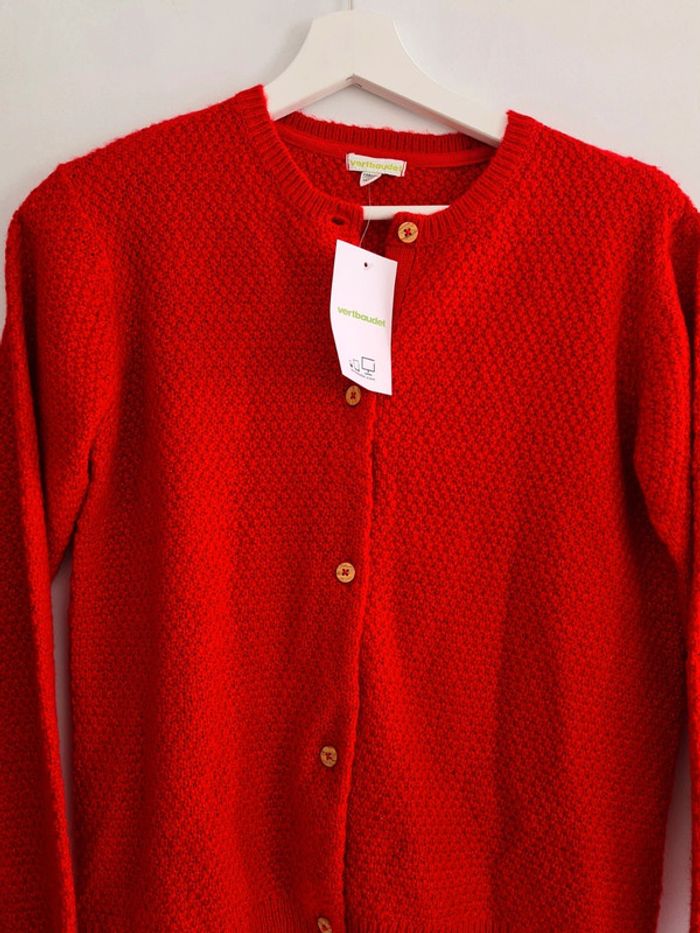 Gilet fille pailleté rouge 14 ans Vertbaudet - photo numéro 2