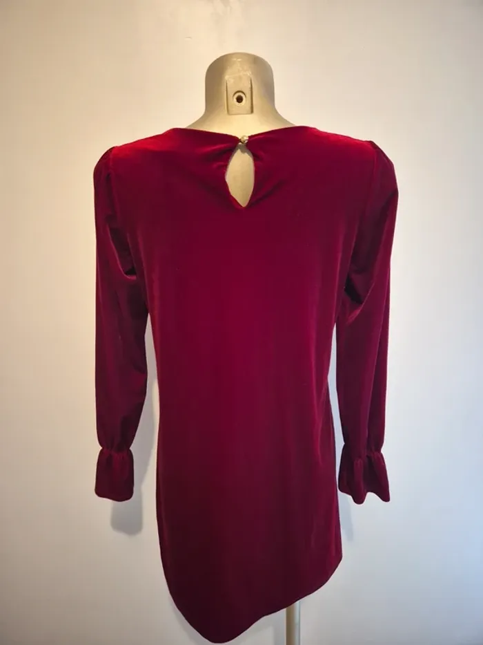 Robe velours bordeaux taille unique - photo numéro 4