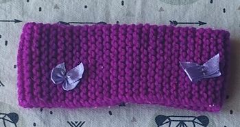 Bandeau violet taille naissance