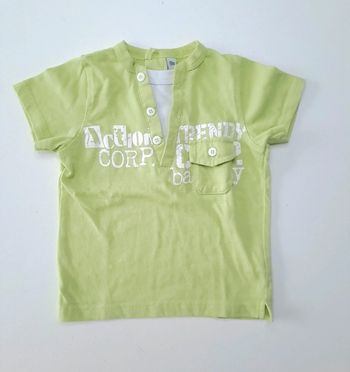 T-shirt vert pomme 12 mois