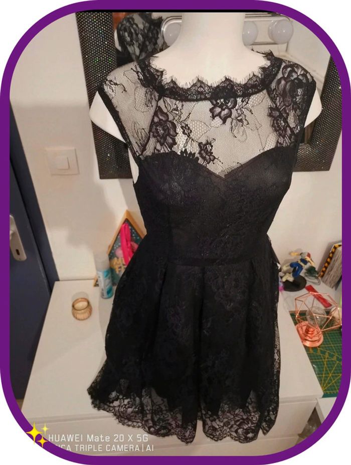 robe dentelle sabrina taille s noir - photo numéro 9