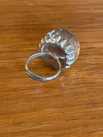 Bague boule de cristal TDD 51 reglable