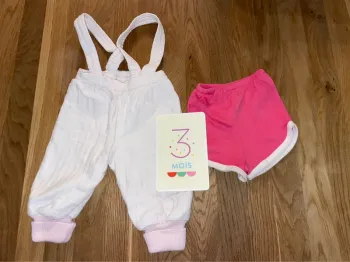 Lot salopette et short 3 mois