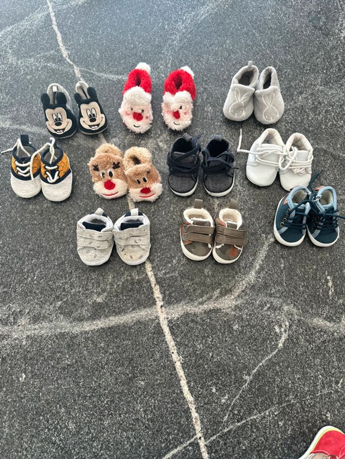 Lot de 10 paires de chaussures bébé garçons 0-3 mois