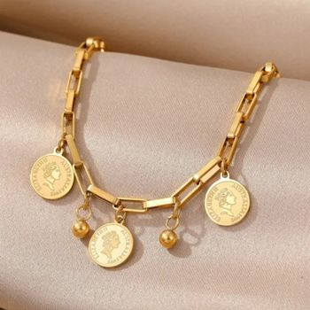 Bracelet pièce Elisabeth II