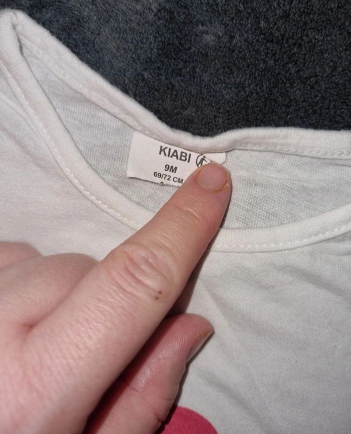 Tee-shirt manches longues fille taille 9mois - photo numéro 2