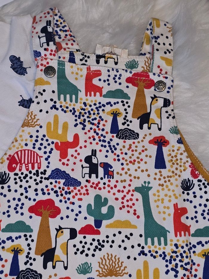 Neufs (non portés)🏷🏷 😍🤩💙ensemble salopette courte et polo mc 12 mois garçon💙💙 - photo numéro 7