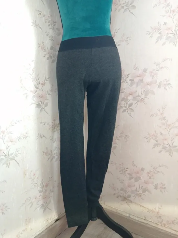 Pantalon legging gris chiné élastique à la taille / camaïeu / (M) - photo numéro 2