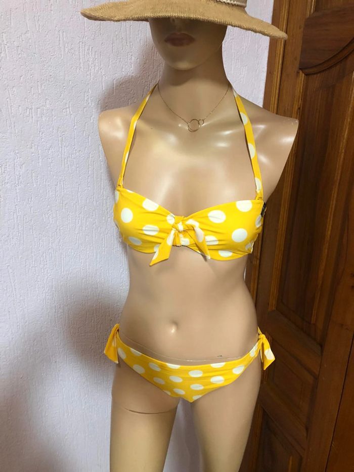 Bikini jaune à pois Etam - n eu f - photo numéro 2