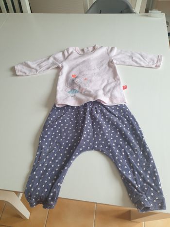 Ensemble velours fille 18 mois petit beguin