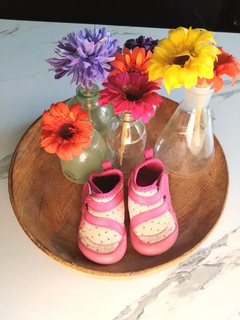 Chaussons bébé fille rose oxylane