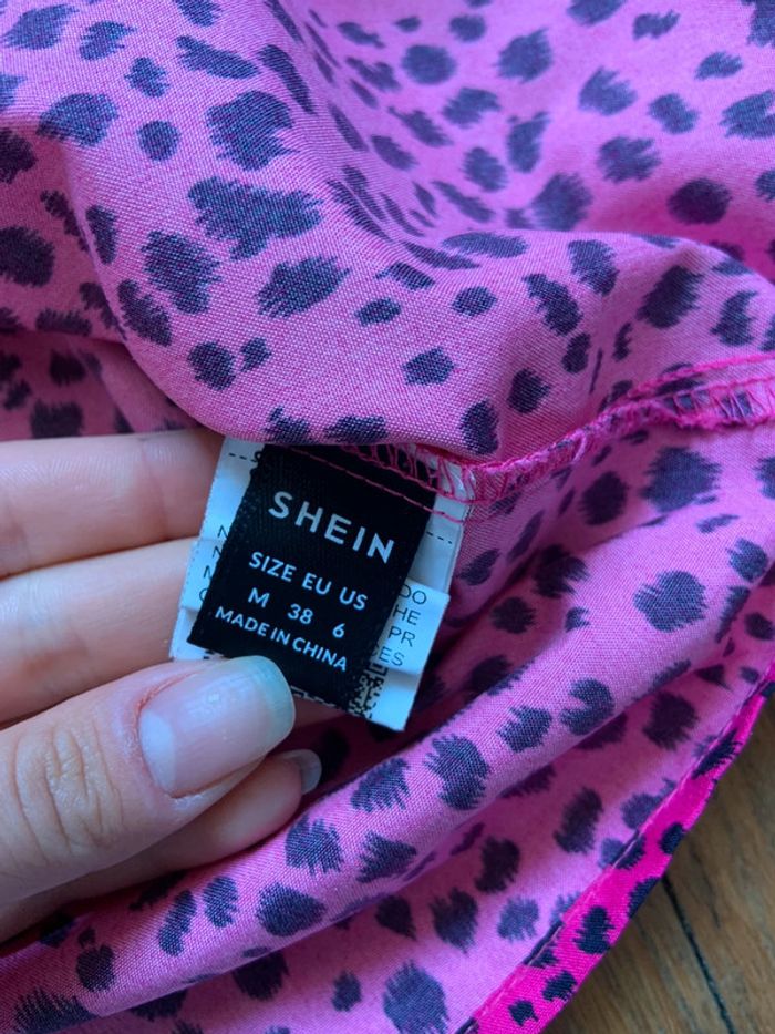 Blouse rose tachetée shein taille m 38 - photo numéro 5