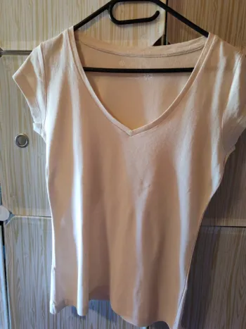 Tee-shirt femme beige