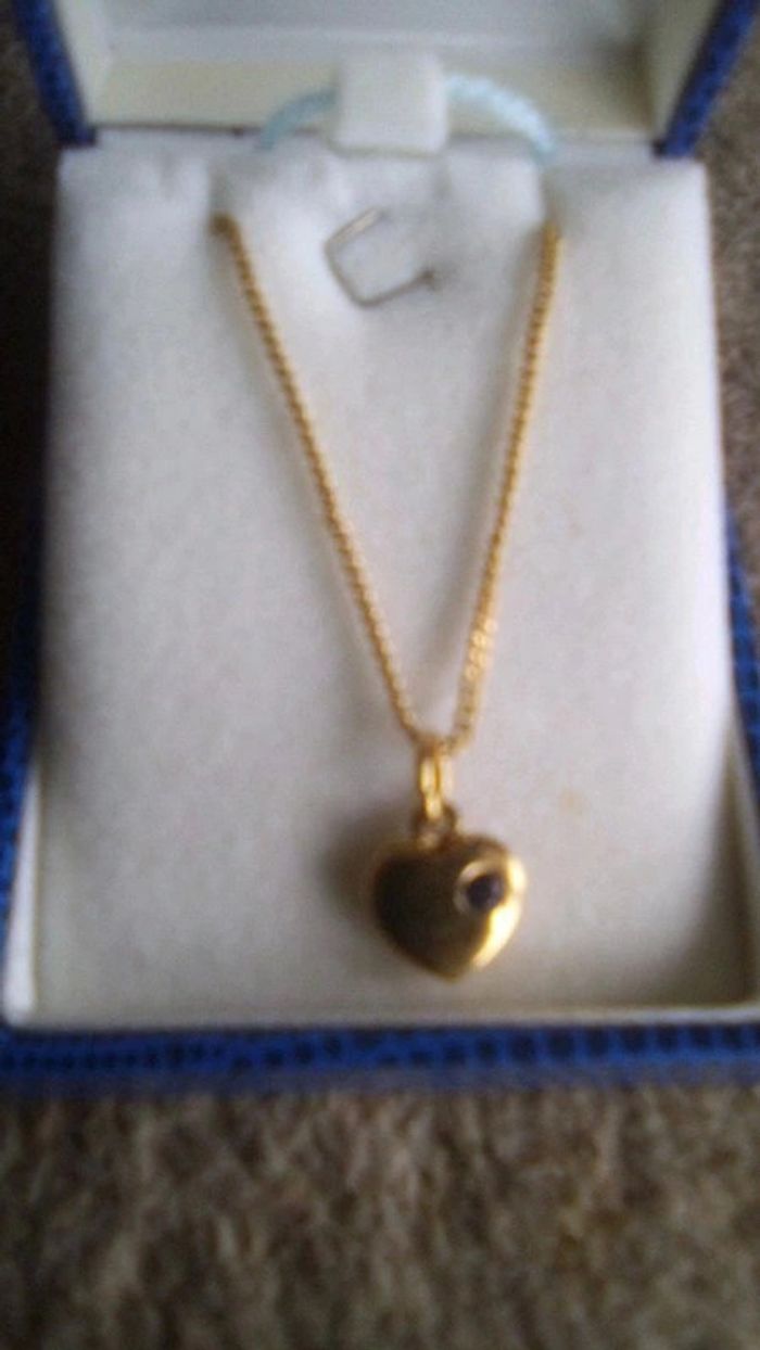 Collier + pendentif coeur "Bijouterie Klassic" neuf - photo numéro 2
