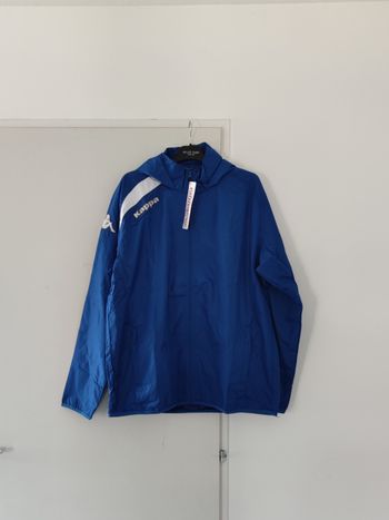 Manteau imperméable Veste coupe vent homme Kappa Taille L Bleu – Neuf avec étiquette