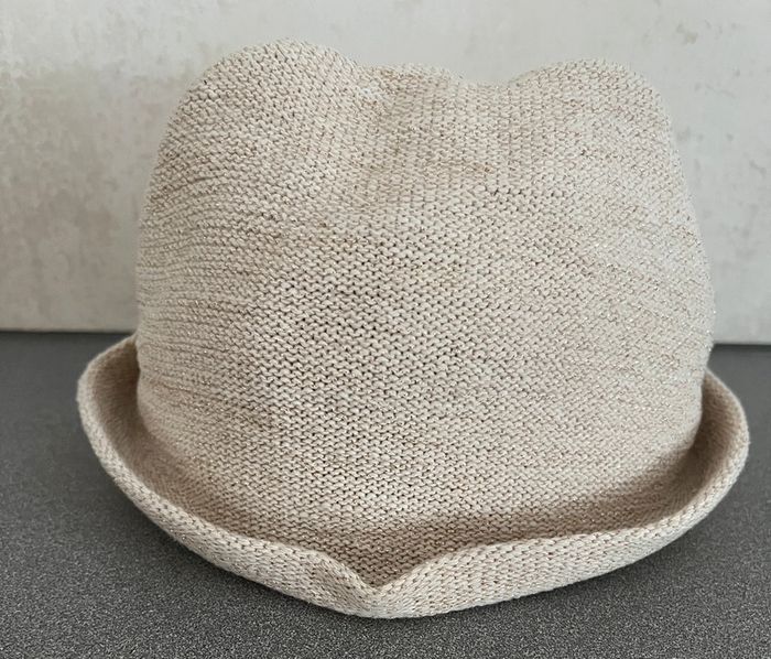 Chapeau beige brillant effet paille taille 45cm Kiabi - photo numéro 3
