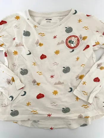 T-shirt manches longues Kiabi 5 ans imprimé automnal