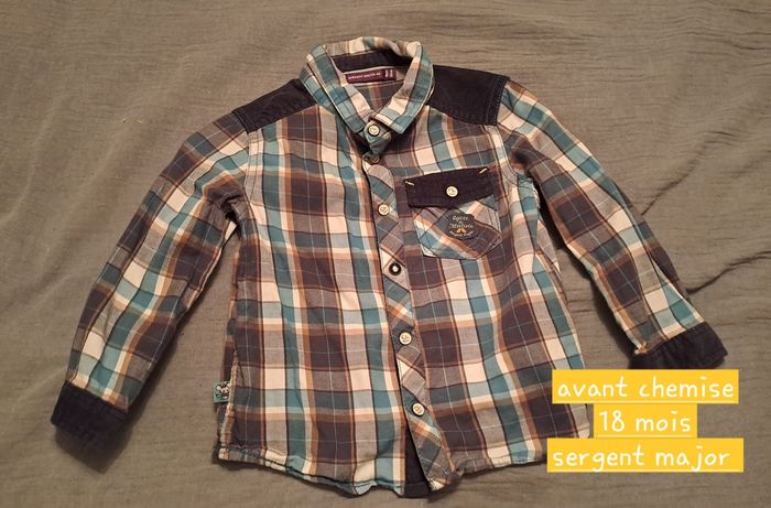 Chemise à carreaux 18 mois sergent major Comme neuve