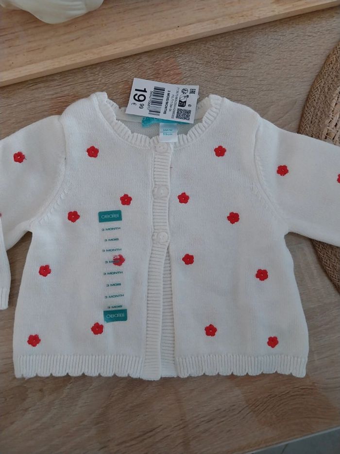 Gilet bébé fille Obaibi 3 mois