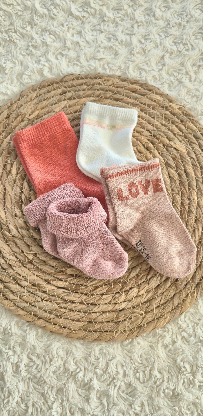 4 paires de chaussettes bébé fille