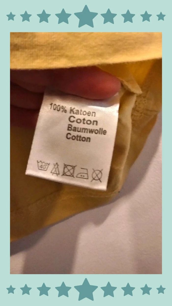 🍄 T-shirt sans manche 4 ans jaune - photo numéro 5
