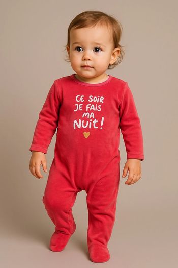 Pyjama rose mots d’enfants