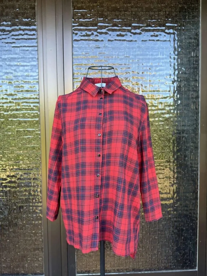 Chemise rouge à carreaux Cache Cache - photo numéro 2