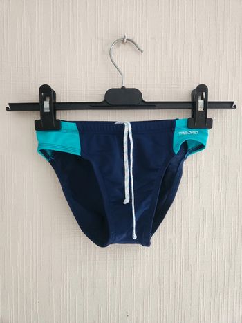 Maillot de bain Décathlon 12 ans bleu marine et turquoise