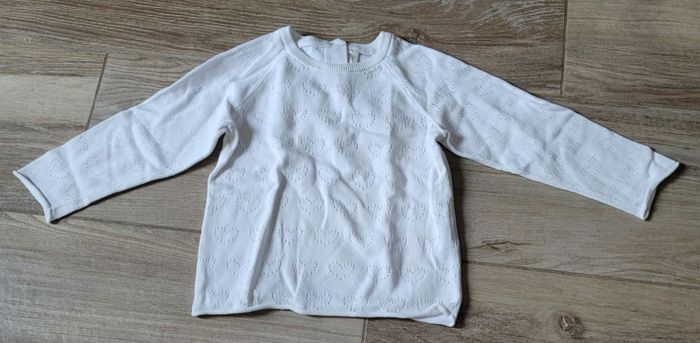 Ensemble pull à cœurs et pantalon coupe paperbag taille 36 mois - photo numéro 2