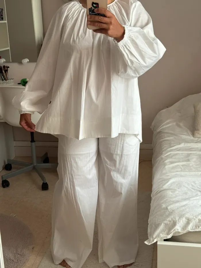 Ensemble popeline blanc - photo numéro 2
