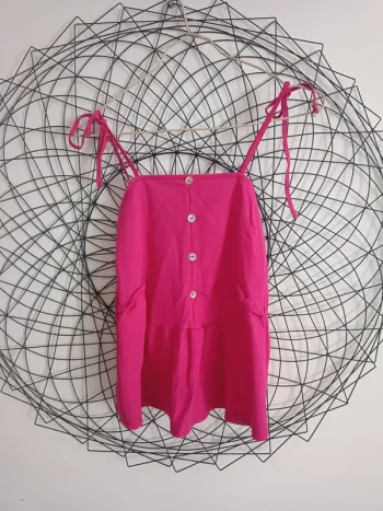 Débardeur rose fines bretelles taille S