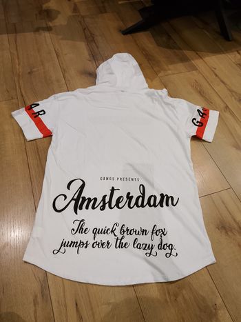 T-shirt à capuche fin long homme manches courtes XL Gangs