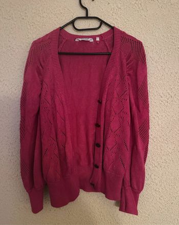 Gilet en maille Naf Naf – Rose fuchsia – Taille S