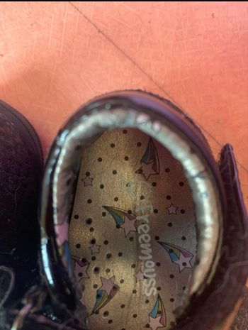 Ballerines bébé noires à paillettes avec fleurs 🌸