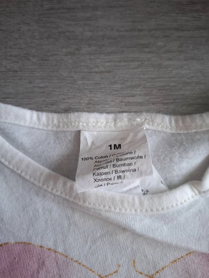 Ensemble bébé 1 mois pantalon et t-shirt - photo numéro 4