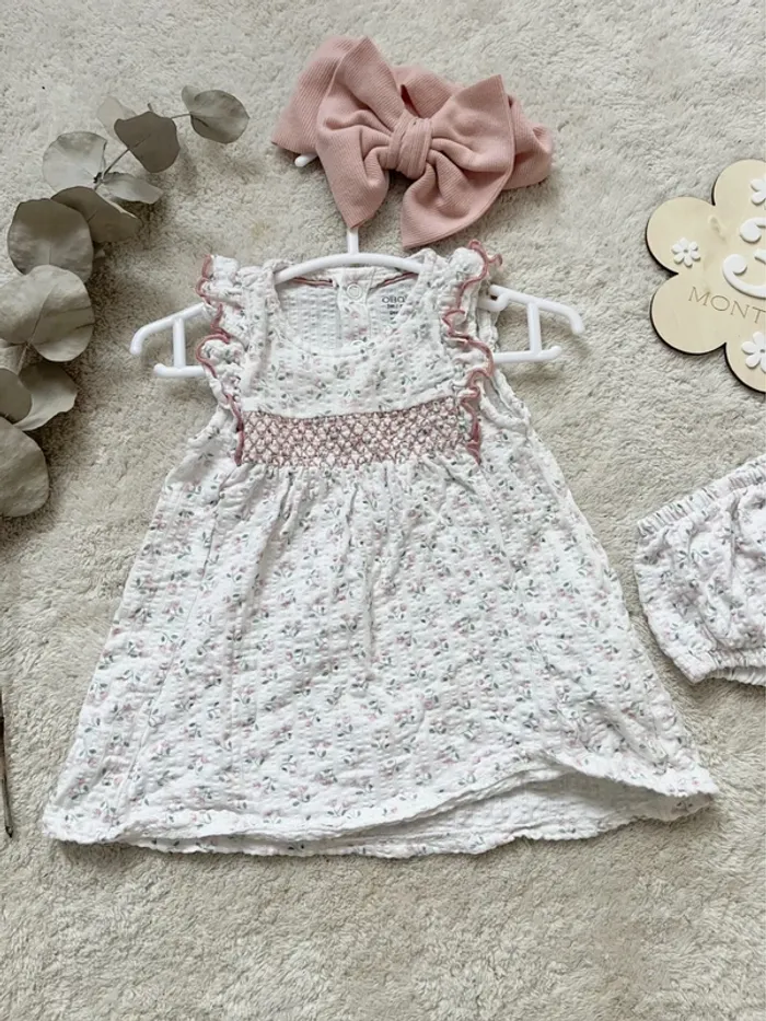 Robe et culotte fleurs 3 mois - photo numéro 4