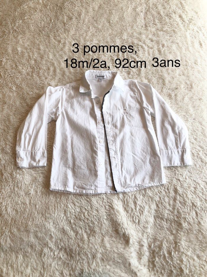 Chemise blanche 3pommes, G3a