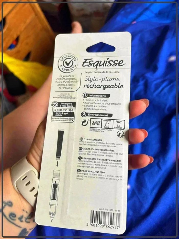 Stylo plume rechargeable neuf avec étiquette - photo numéro 3