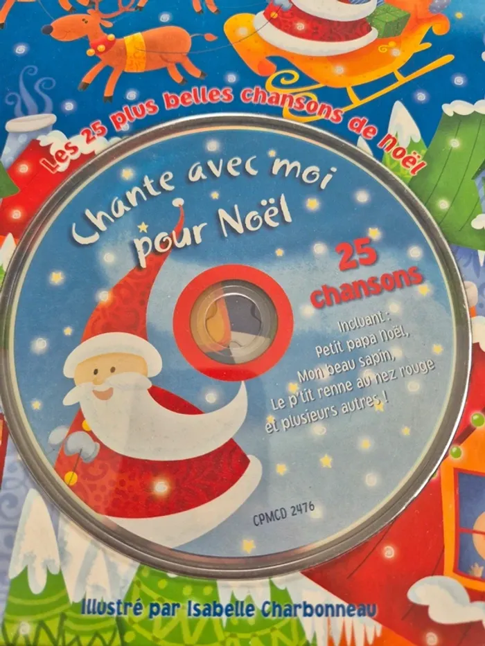 Livre avec CD de 25 chansons De Noël Illustrés - photo numéro 2