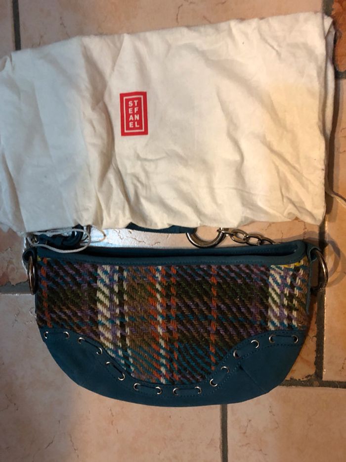 Petit sac à main en tweed Stefanel - photo numéro 2