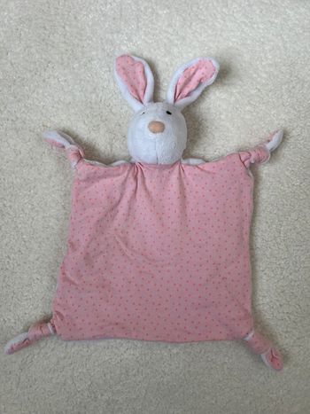 Doudou plat rose lapin grain de blé