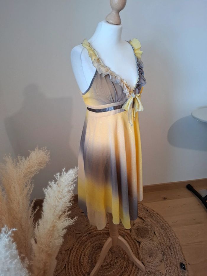 Robe colorée pailletée asymétrique Fashion Express taille XS/S 34/36 - photo numéro 6