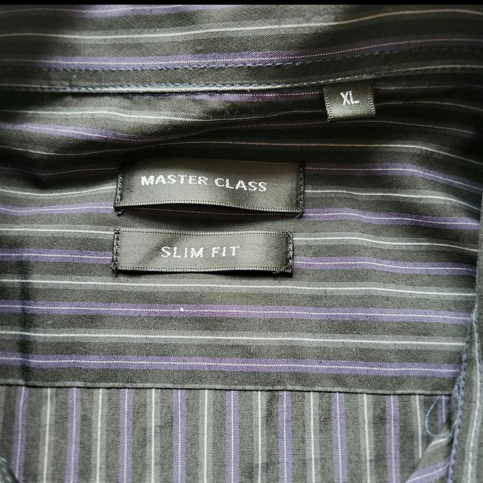 Chemise Master Class slim fit XL – rayures grises fines – manches longues – style habillé élégant - photo numéro 4